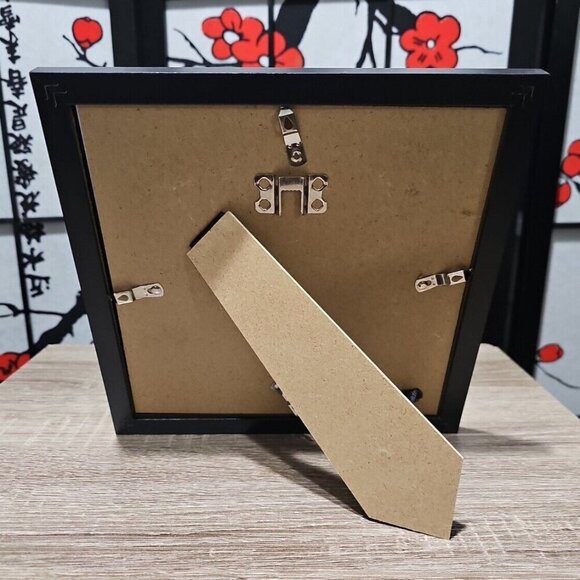 8x8 Black Jesus Stained Glass Wall Art Watercolor Oil Painting Framed Print - Picture 2 of 9